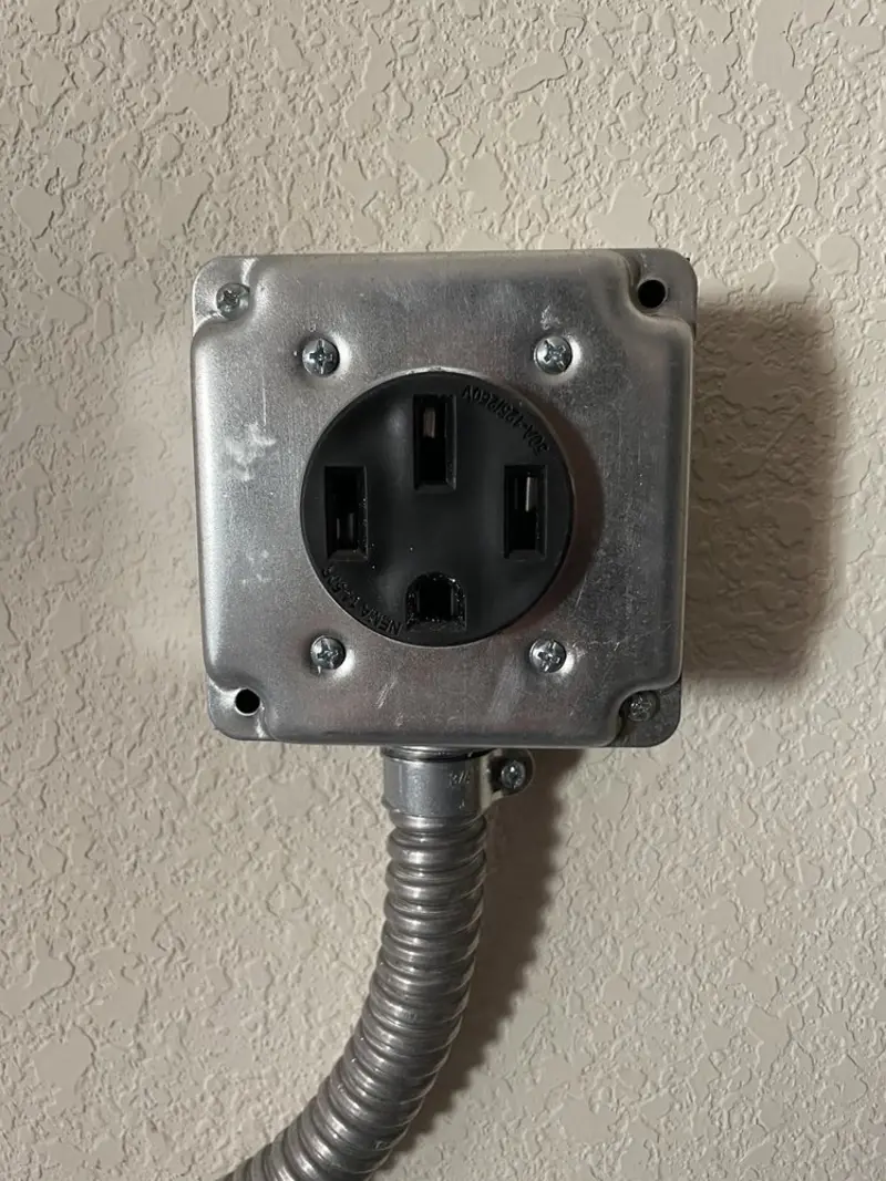 NEMA 14-50 outlet installed for Smart Home Electrical in Sandpoint